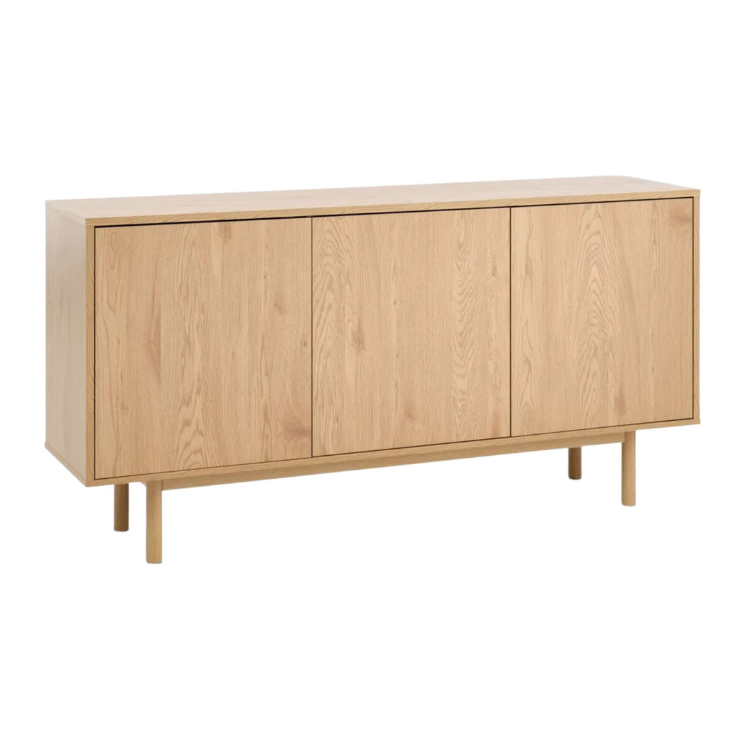 Buffet JYSK Alsted 3 portes coloris chêne naturel