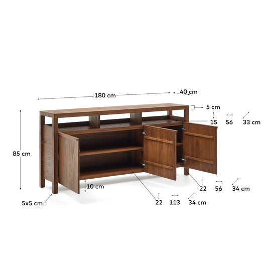 Buffet KAVE HOME Sashi en bois massif de teck