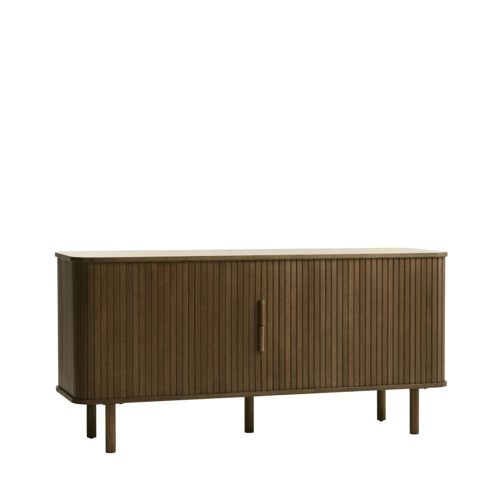 Buffet DRAWER Callan aux portes coulissantes en bois strié