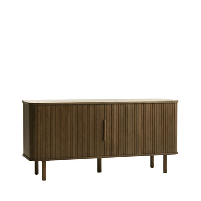 Buffet DRAWER Callan aux portes coulissantes en bois strié