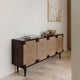 Buffet SKLUM Evans en bois de manguier foncé et jute