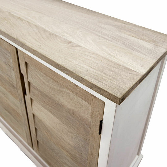 Buffet bas LOBERON Frapelle en bois de manguier — photo produit