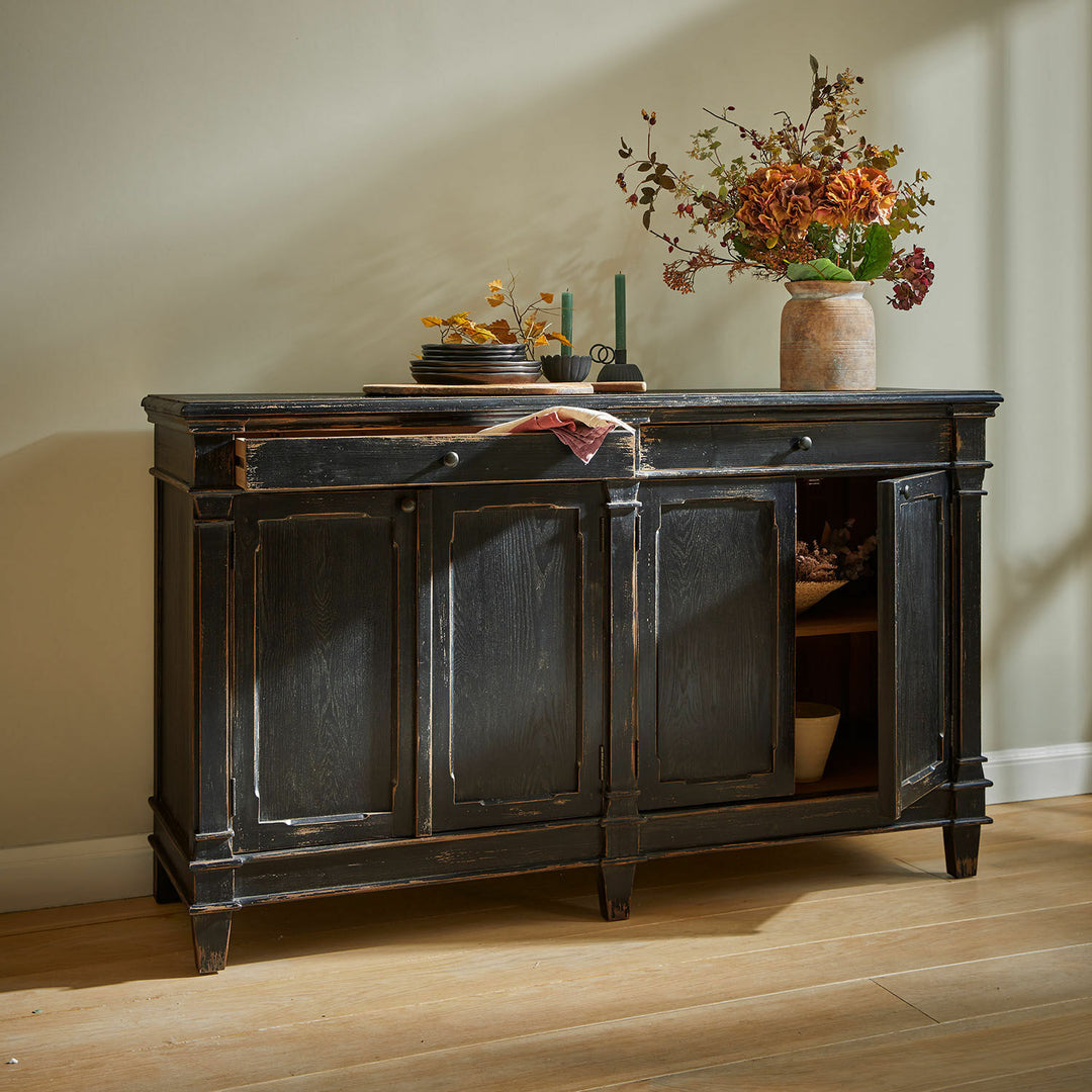 Buffet bas LOBERON Chaveline noir vieilli — photo produit