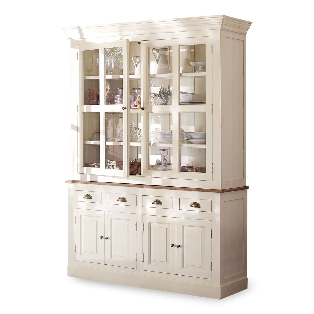 Buffet LOBERON Morningside en bois massif blanc fabrication main — photo produit