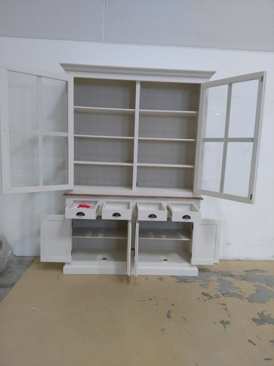 Buffet LOBERON Morningside en bois massif blanc fabrication main — photo produit