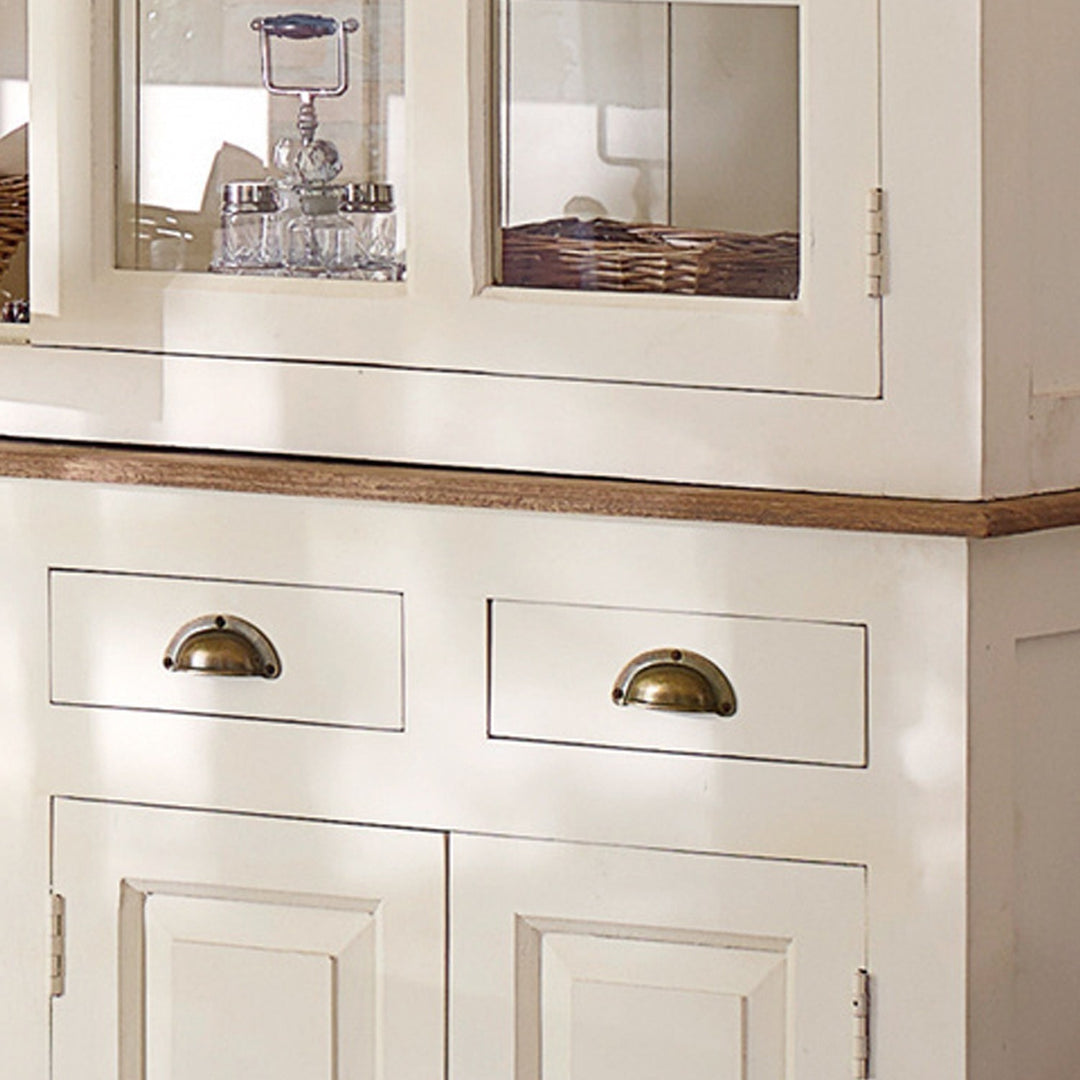 Buffet LOBERON Morningside en bois massif blanc fabrication main — photo produit