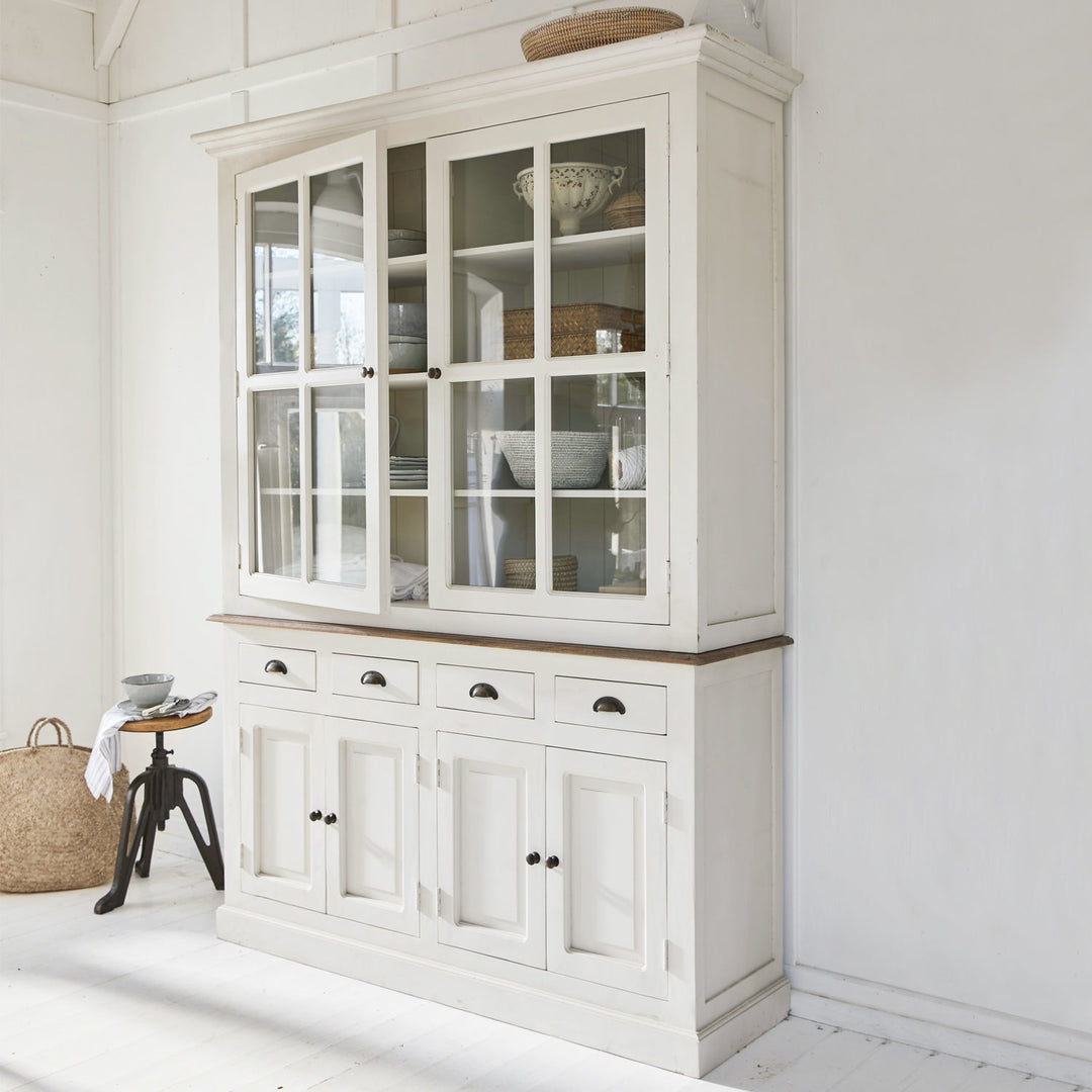 Buffet LOBERON Morningside en bois massif blanc fabrication main — photo produit