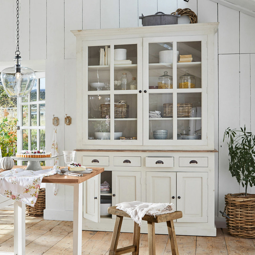 Buffet LOBERON Morningside en bois massif blanc fabrication main — photo produit