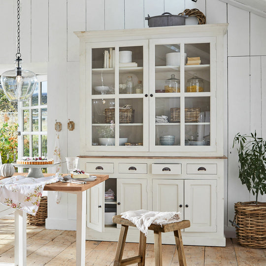 Buffet LOBERON Morningside en bois massif blanc fabrication main — photo produit