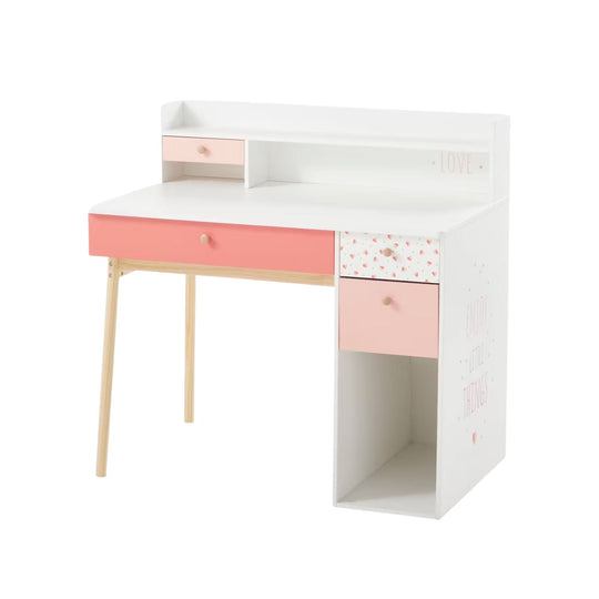 Bureau enfant VERBAUDET Léa blanc/bois