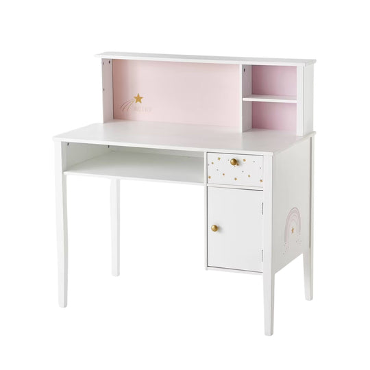 Bureau enfant VERTBAUDET Make a wish blanc clair uni avec décor