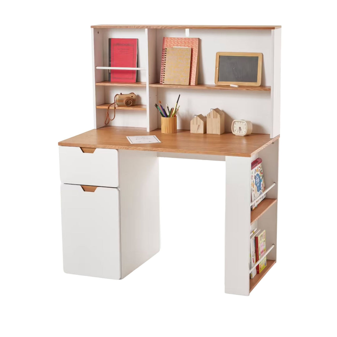 Bureau enfant VERTBAUDET Pirouette avec rangements blanc