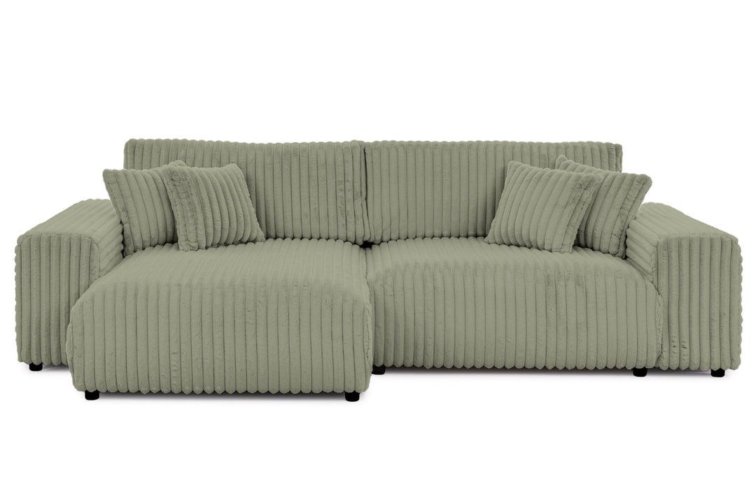Canapé d'angle CASANOVA Caisa tissu vert — photo produit