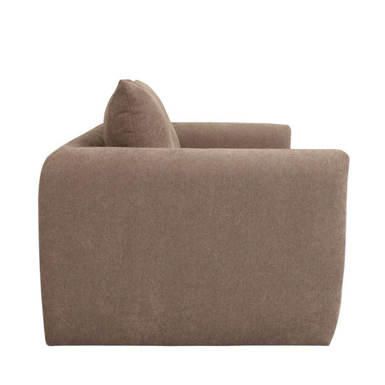 Canapé 2,5 places en tissu Drawer Wiame taupe "léger défaut"