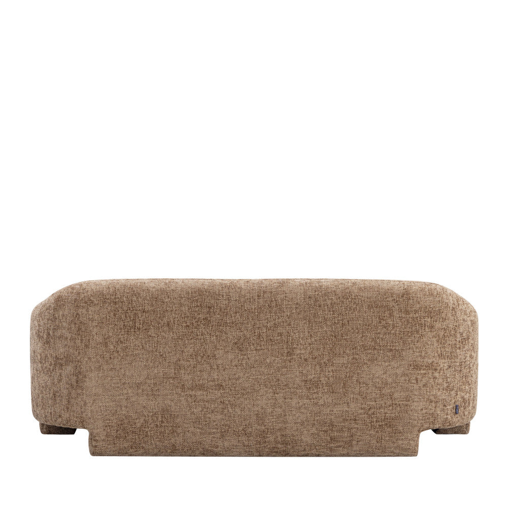 Canapé fixe DRAWER Topaz 3 places en tissu bronze