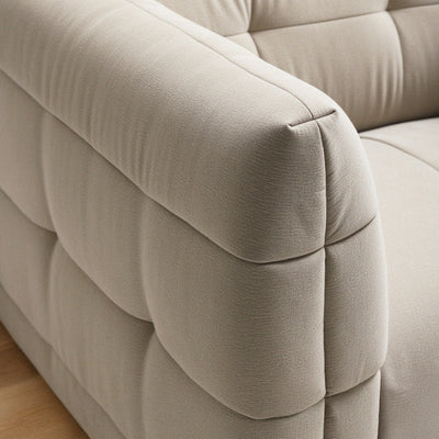 Canapé DRAWER droit 4 places en tissu à effet capitonné NAOS