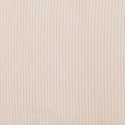 Canapé droit 4 places en velours côtelé ecru à accoudoirs larges Drawer