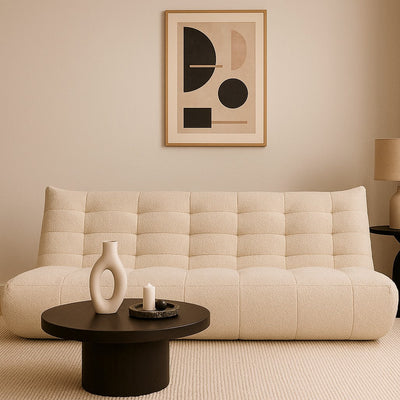 Canapé ALINEA Scalo 4 places  en tissu bouclette écru