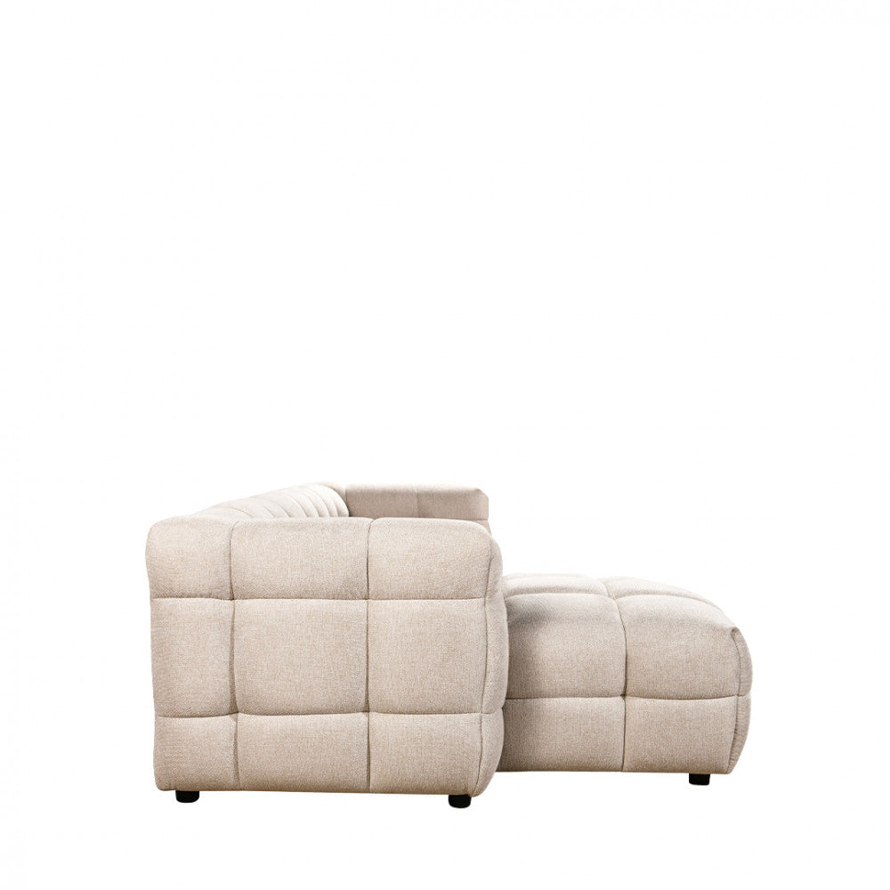 Canapé d'angle réversible DRAWER Bolly en tissu beige chiné