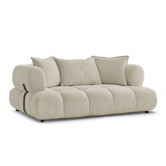 Canapé BOBOCHIC Alya 2 places en tissu bouclette beige