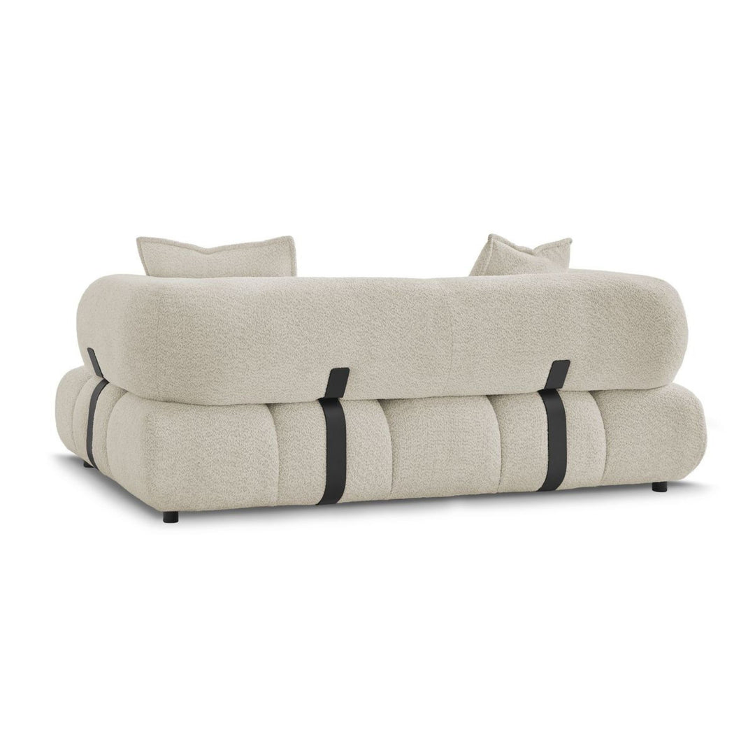 Canapé BOBOCHIC Alya 2 places en tissu bouclette beige