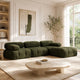 Canapé modulable LES TENDANCES Bubble en tissu vert 288cm