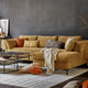 Canapé d'angle droit tissu moutarde Pornic CAMIF