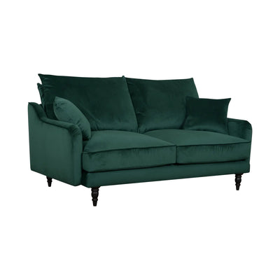 Canapé CAMIF Olie 2 places en velours Vert Forêt