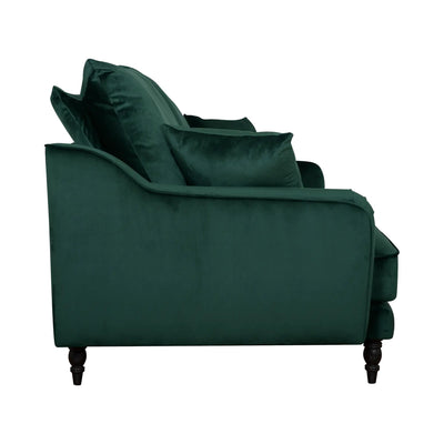 Canapé CAMIF Olie 2 places en velours Vert Forêt