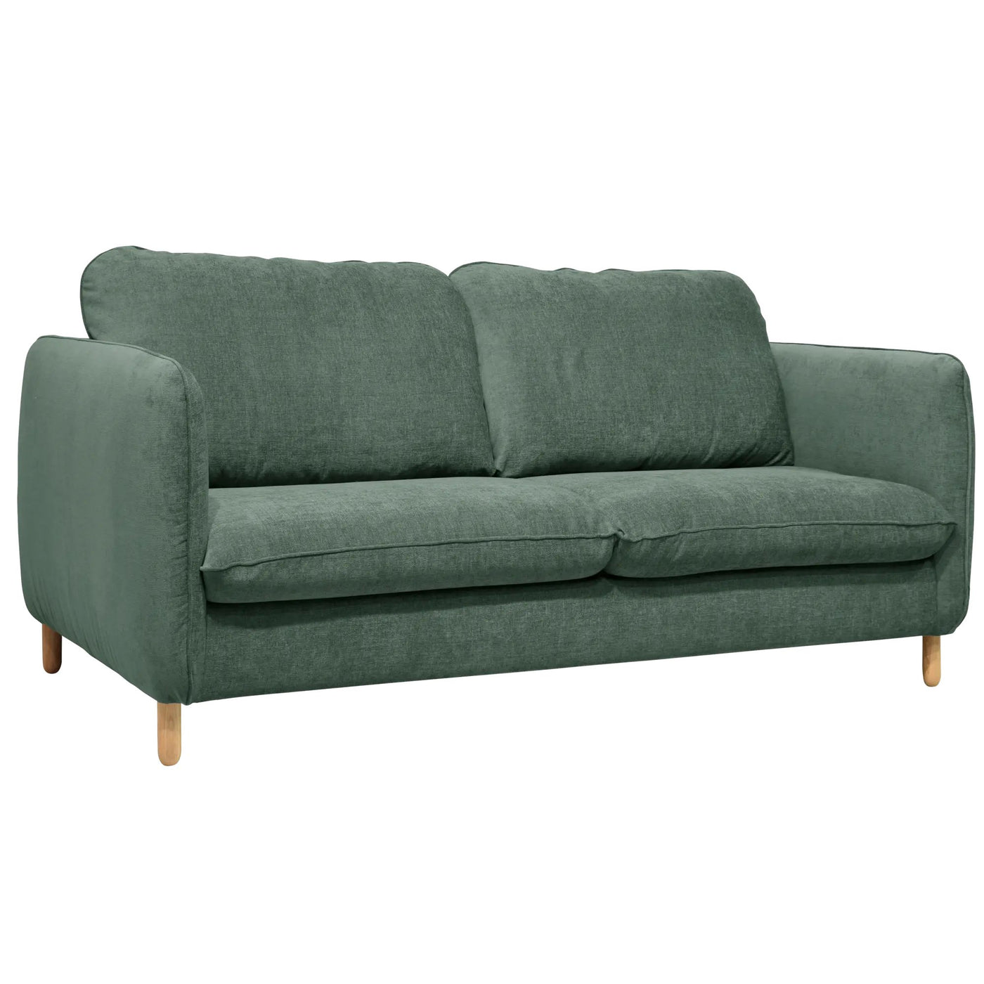 Canapé CAMIF Portimo 3 places en velours Vert de gris