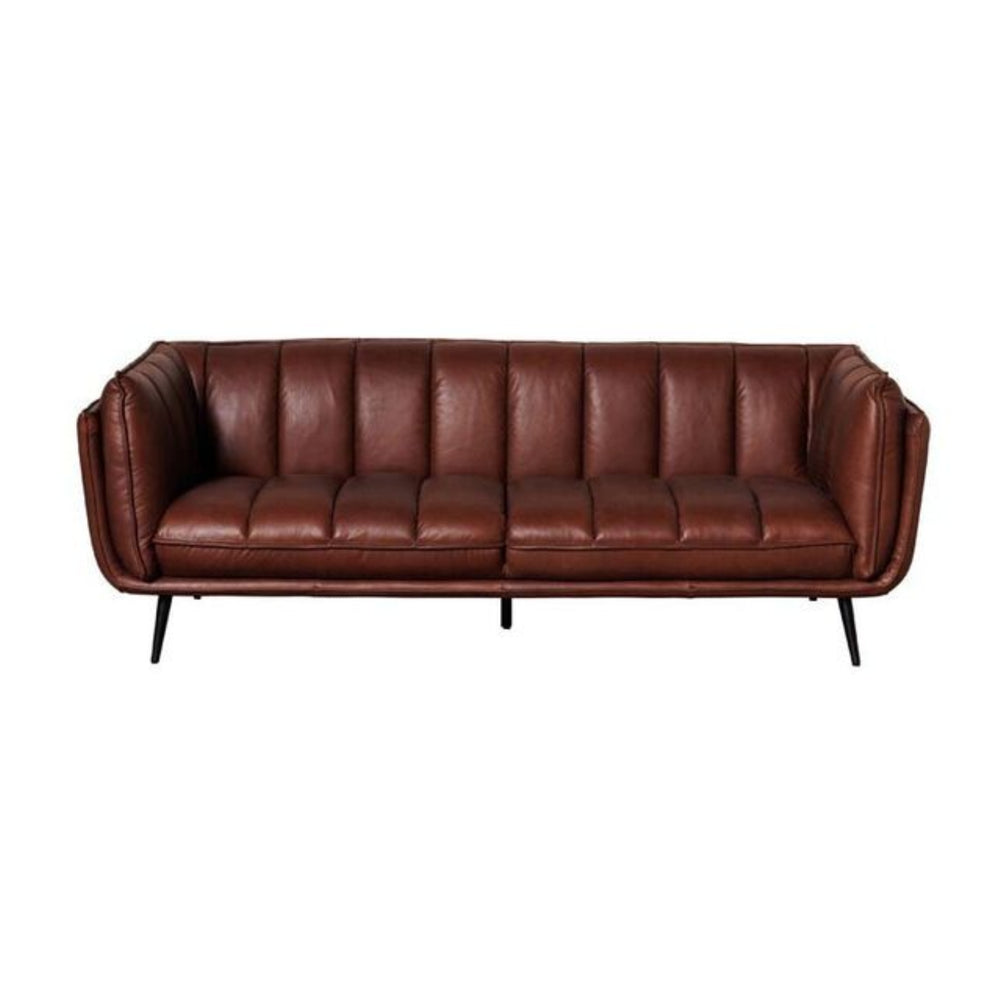 Canapé CHEHOMA Slowboy 3 places en cuir marron