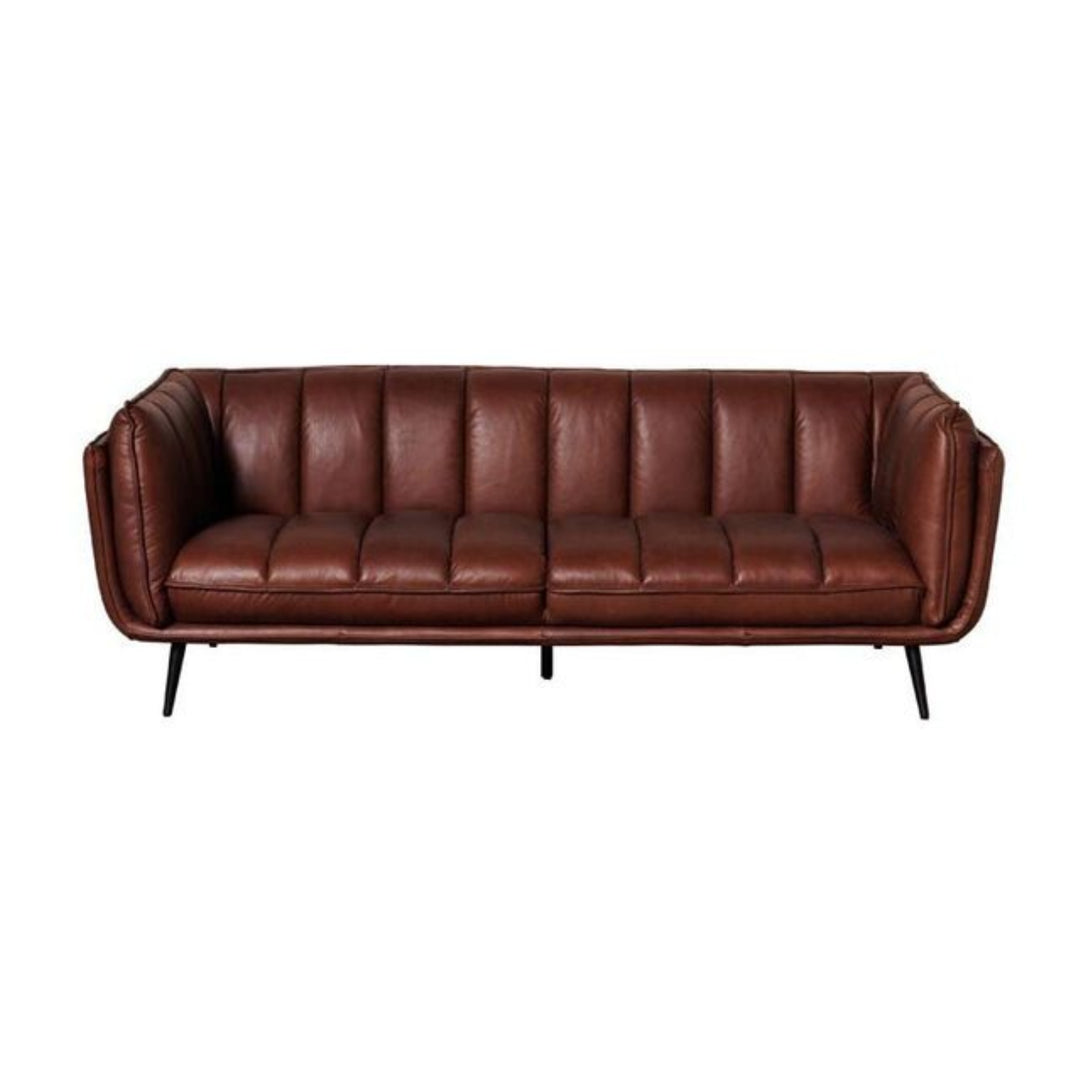 Canapé CHEHOMA Slowboy 3 places en cuir marron