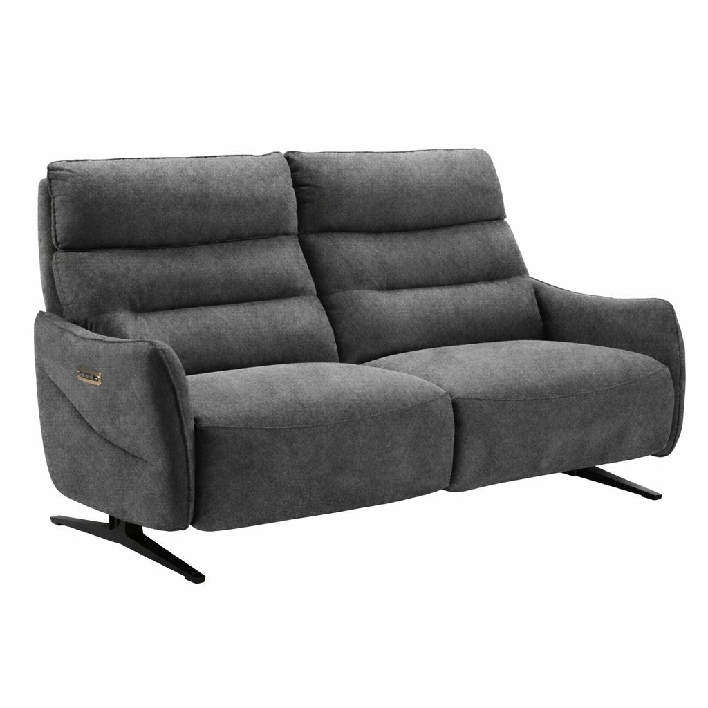 Canapé de relaxation electrique Chitra 3 places en microfibre Gris