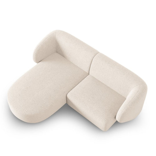 Canapé d'angle CXL by CHRISTIAN LACROIX Lionel 3 places en tissu chenille beige clair