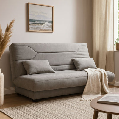 Canapé clic-clac LES TENDANCES Balkoa avec rangement matelas Bultex 15 cm