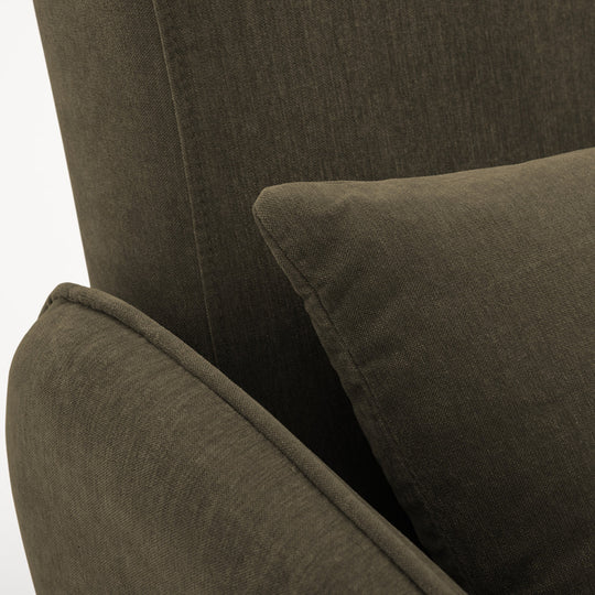 Canapé convertible DRAWER Monica 2 places en velours Vert Kaki