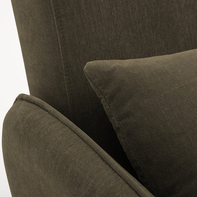 Canapé convertible DRAWER Monica 2 places en velours Vert Kaki