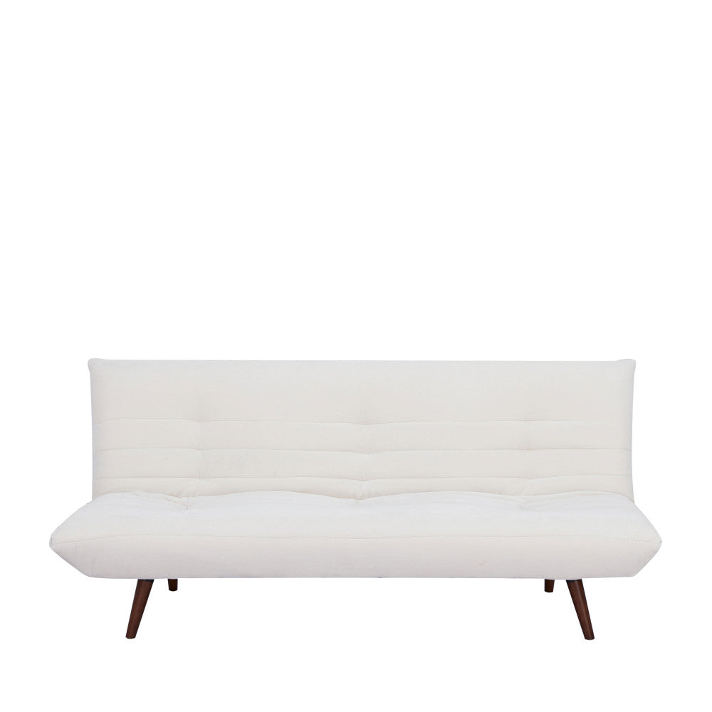 Canapé convertible Tommy 3 places en tissu chenille ecru DRAWER