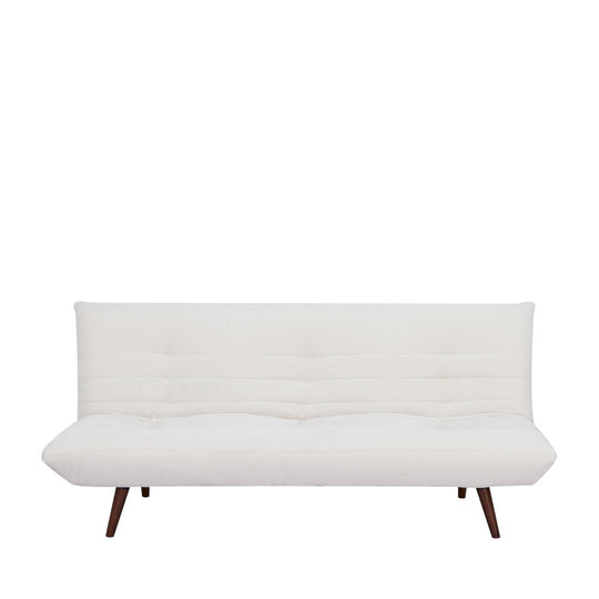Canapé convertible Tommy 3 places en tissu chenille ecru DRAWER