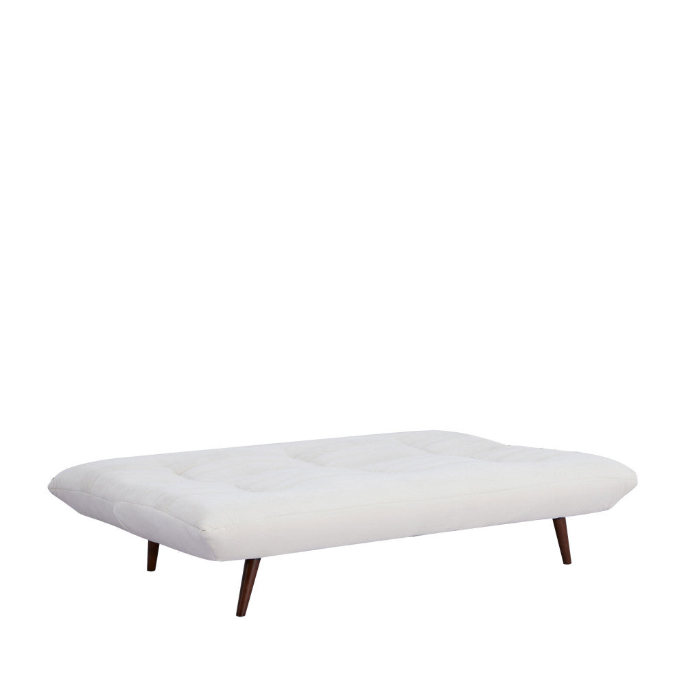 Canapé convertible Tommy 3 places en tissu chenille ecru DRAWER