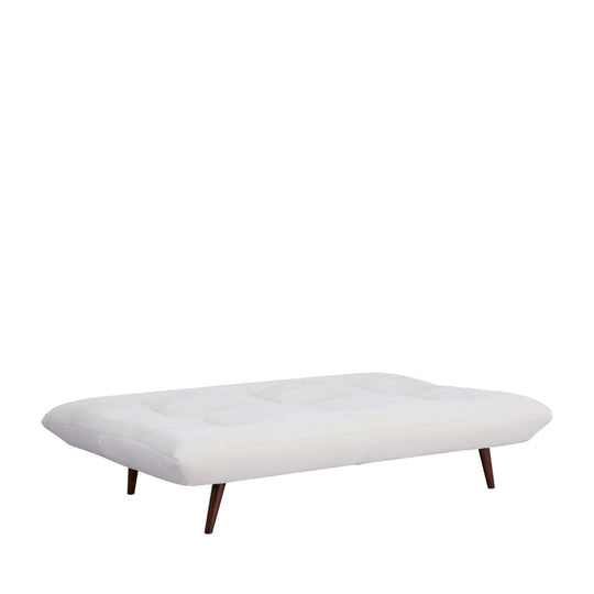 Canapé convertible Tommy 3 places en tissu chenille ecru DRAWER