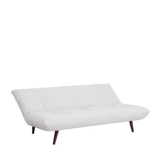 Canapé convertible Tommy 3 places en tissu chenille ecru DRAWER