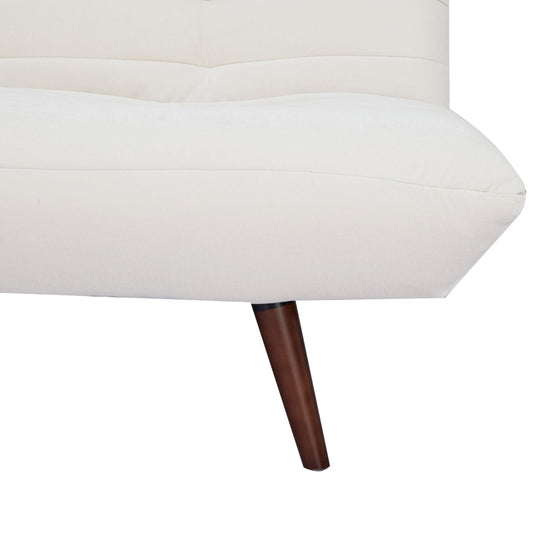 Canapé convertible Tommy 3 places en tissu chenille ecru DRAWER