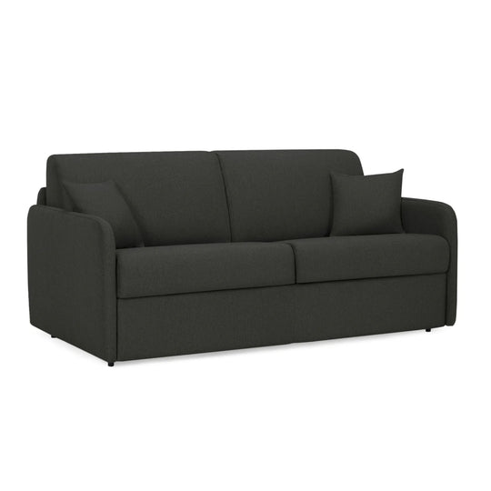 Canapé convertible 3 places CONVERTIBLE CENTER Delice en tissu gris anthracite