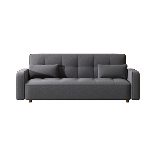 canapé convertible 3 places en tissu copenhague fond blanc face concept usine gris