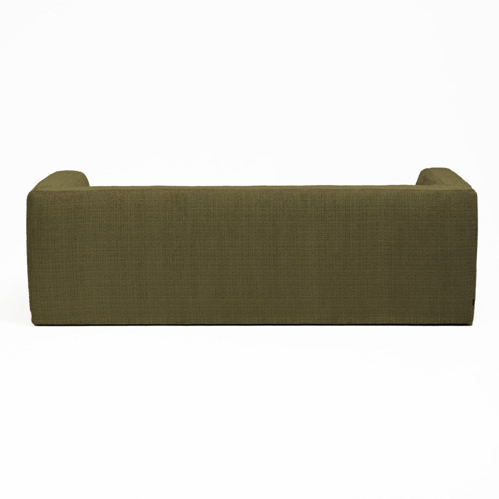 Canapé convertible DRAWER Danaë 4 places en tissu chenille vert