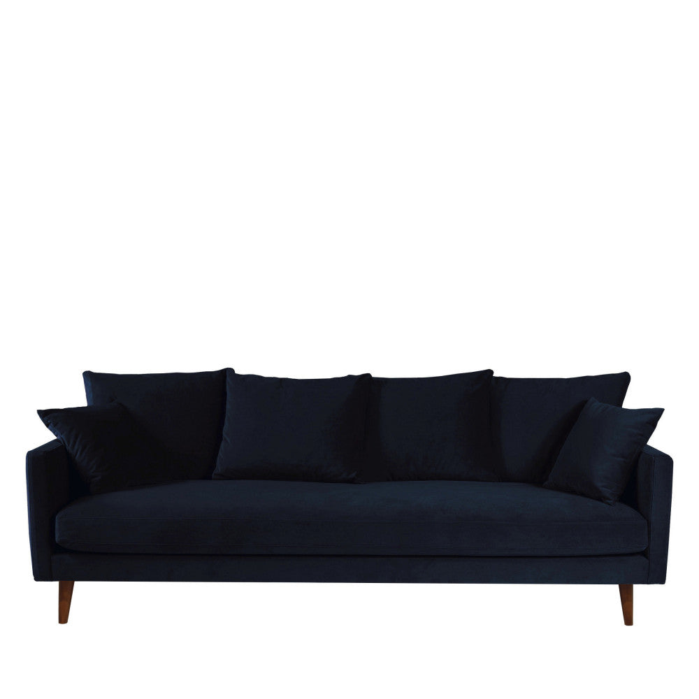 Canapé convertible Drawer Villabon 4 places en velours bleu marine