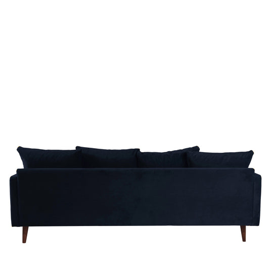 Canapé convertible Drawer Villabon 4 places en velours bleu marine