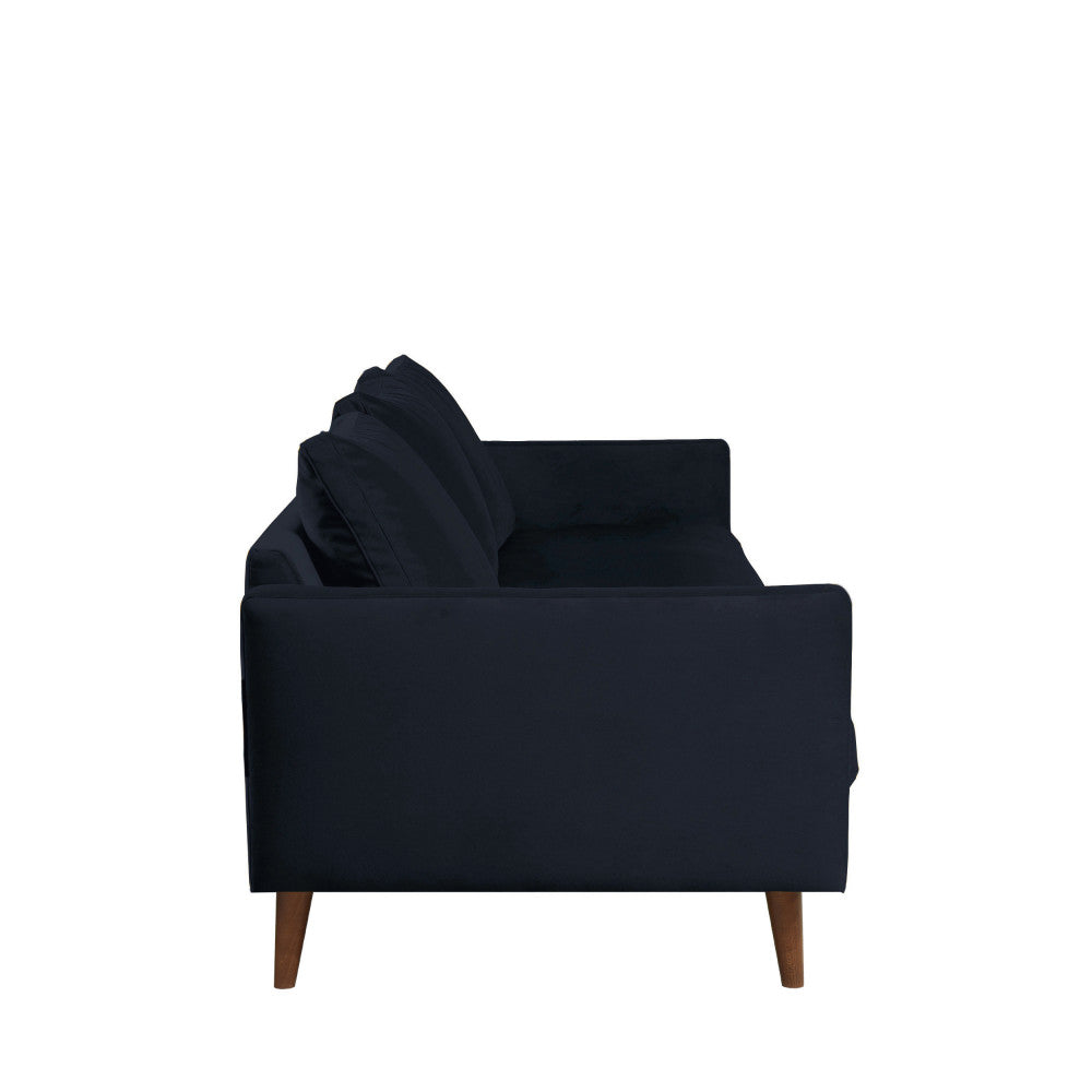 Canapé convertible Drawer Villabon 4 places en velours bleu marine