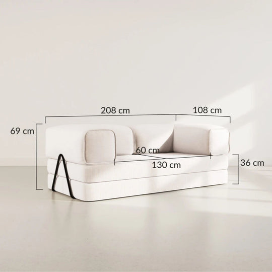 Canapé convertible BEST MOBILIER Poppy 3 places en velours côtelé vert